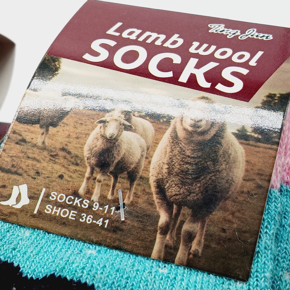 12 Lamb Wool Crew 'Valentines Day Heart' Winter Boot Socks Size 9-11… - Picture 13 of 14